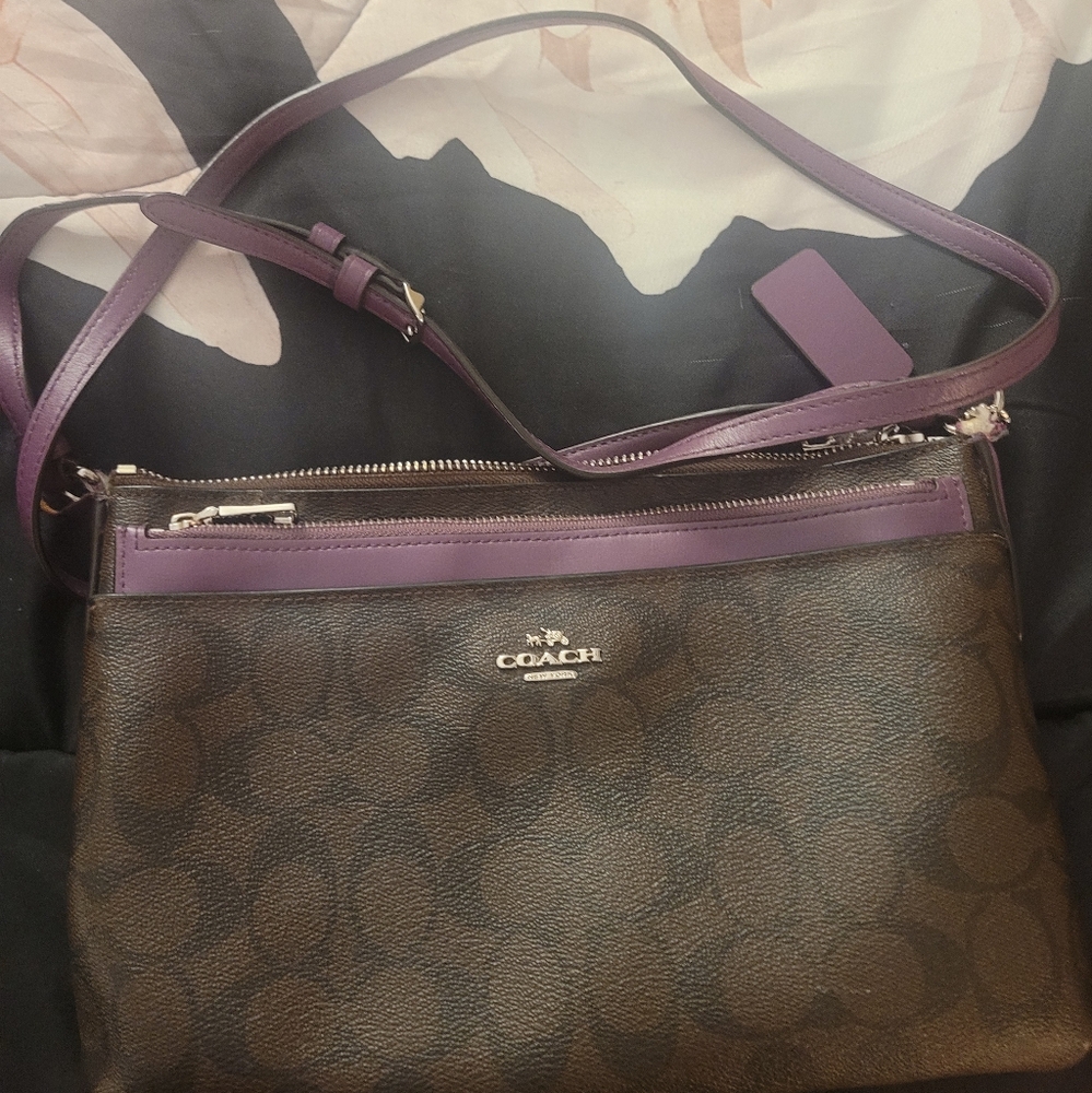 Coach Black and Purple Crossbody